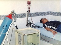 pasien sedang menjalani terapi ozon